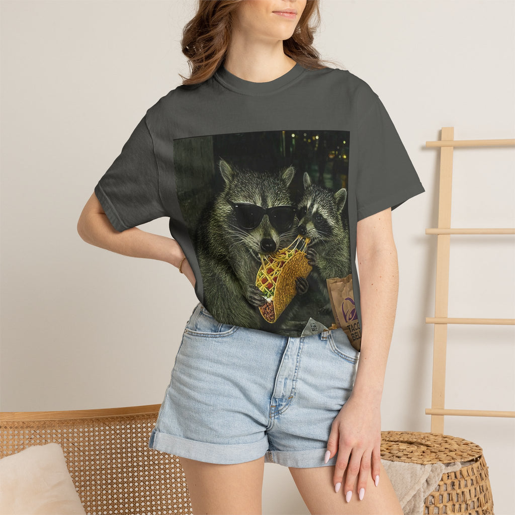 Raccoons Eating Taco T-shirt | Funny Animal Graphic Tee