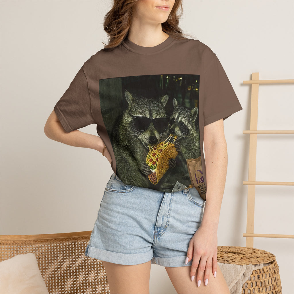 Raccoons Eating Taco T-shirt | Funny Animal Graphic Tee