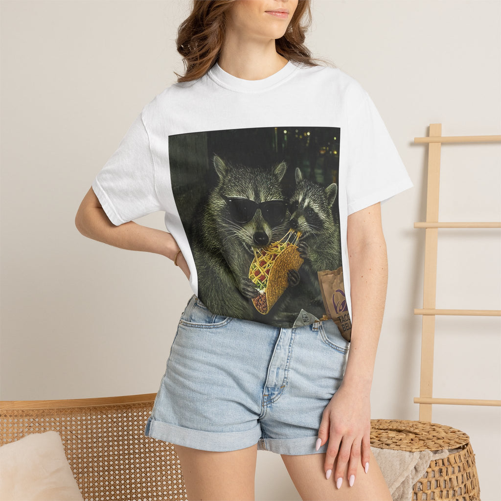 Raccoons Eating Taco T-shirt | Funny Animal Graphic Tee