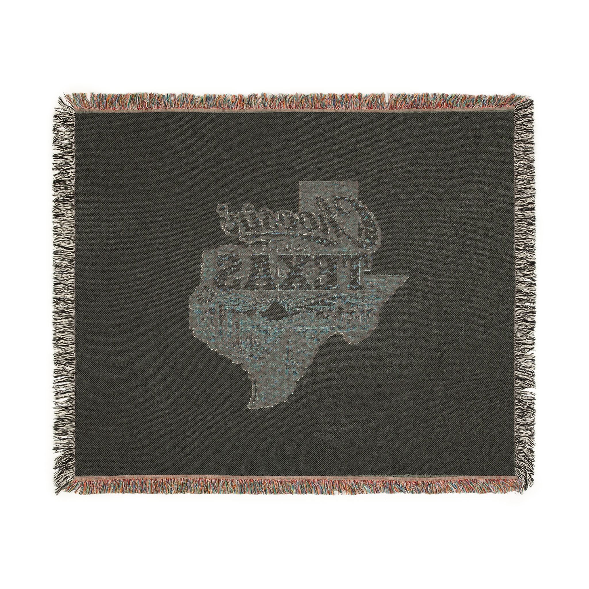 Classic Texas Map Woven Blanket | State Outline Throw, Rustic Lonestar Design