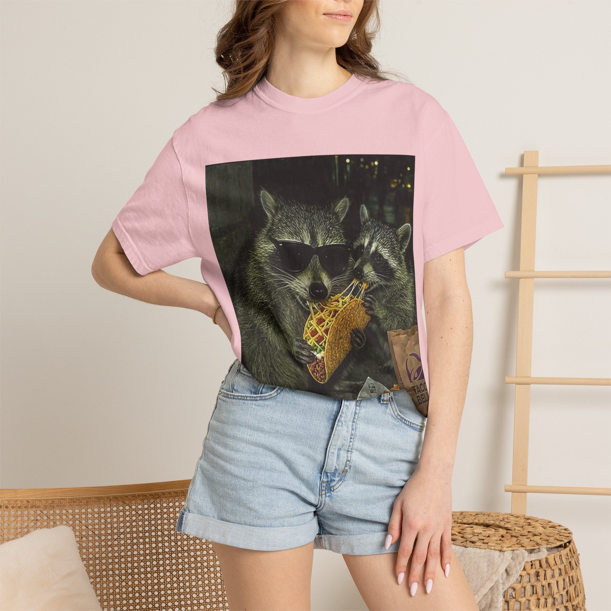 Raccoons Eating Taco T-shirt | Funny Animal Graphic Tee