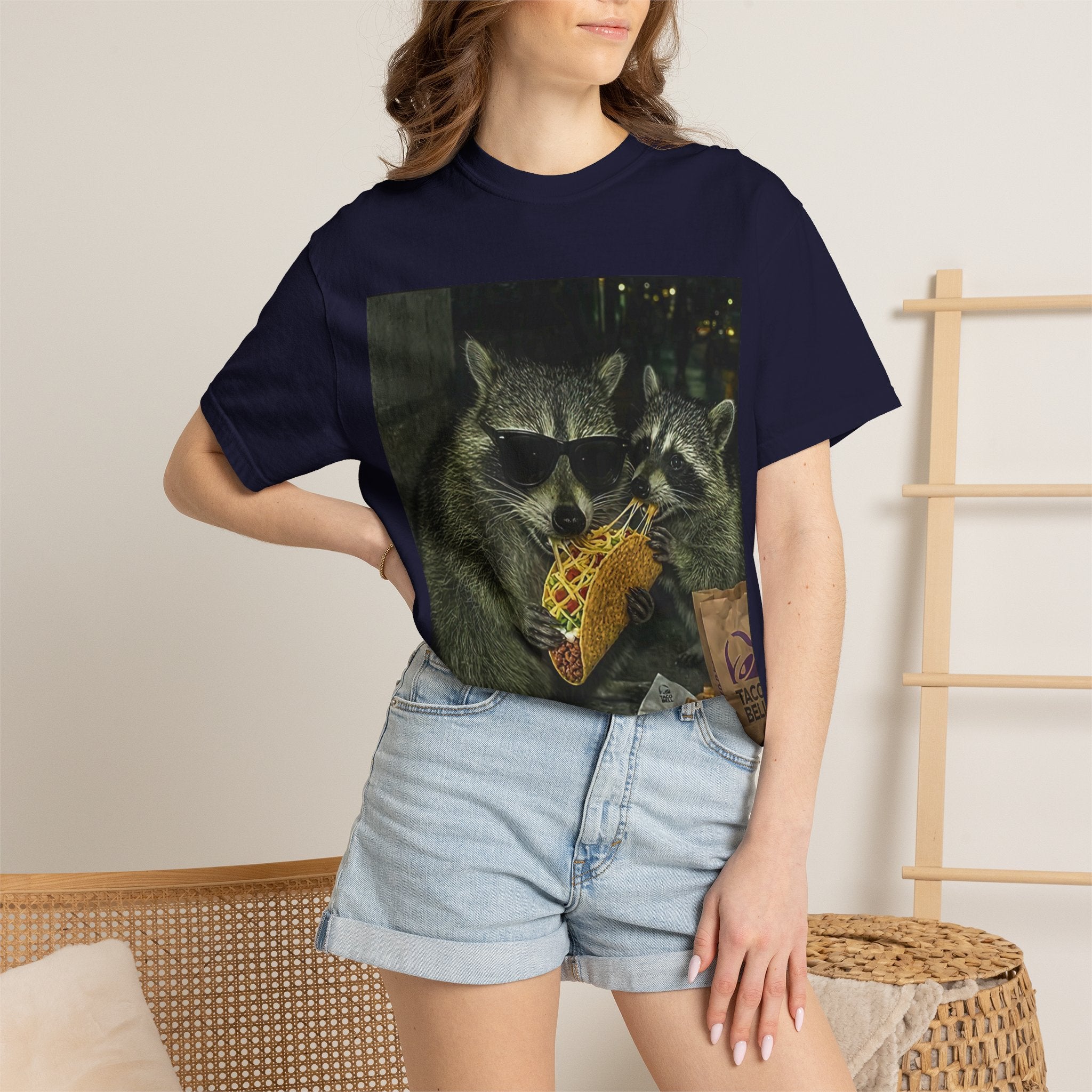Raccoons Eating Taco T-shirt | Funny Animal Graphic Tee