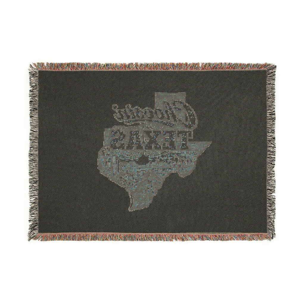 Classic Texas Map Woven Blanket | State Outline Throw, Rustic Lonestar Design