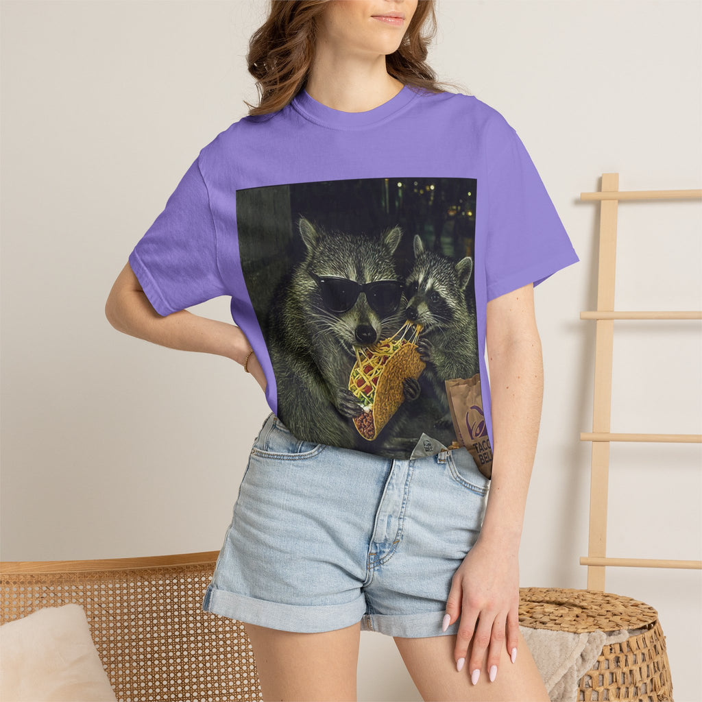Raccoons Eating Taco T-shirt | Funny Animal Graphic Tee