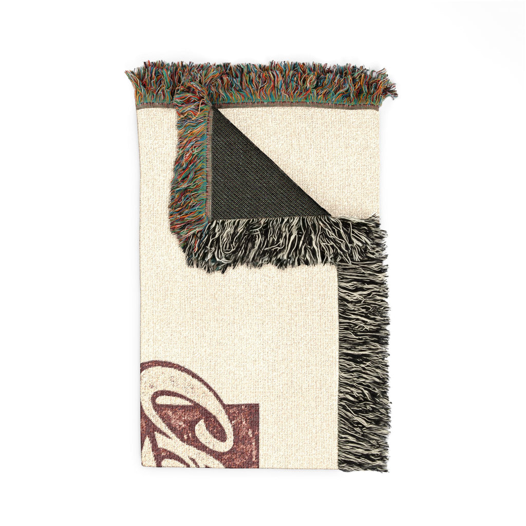 Classic Texas Map Woven Blanket | State Outline Throw, Rustic Lonestar Design