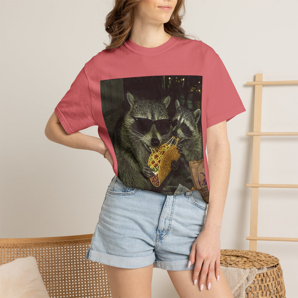 Raccoons Eating Taco T-shirt | Funny Animal Graphic Tee