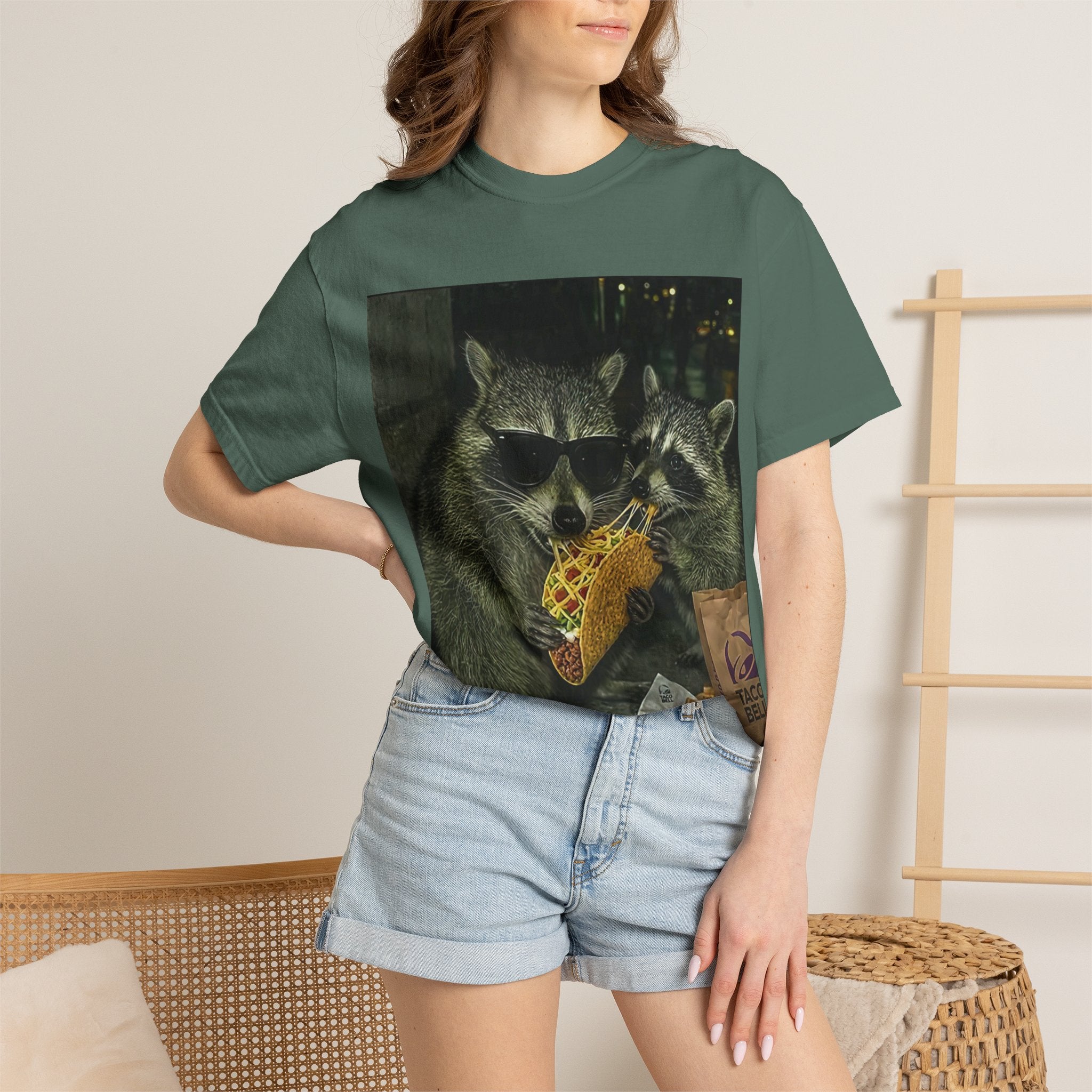 Raccoons Eating Taco T-shirt | Funny Animal Graphic Tee